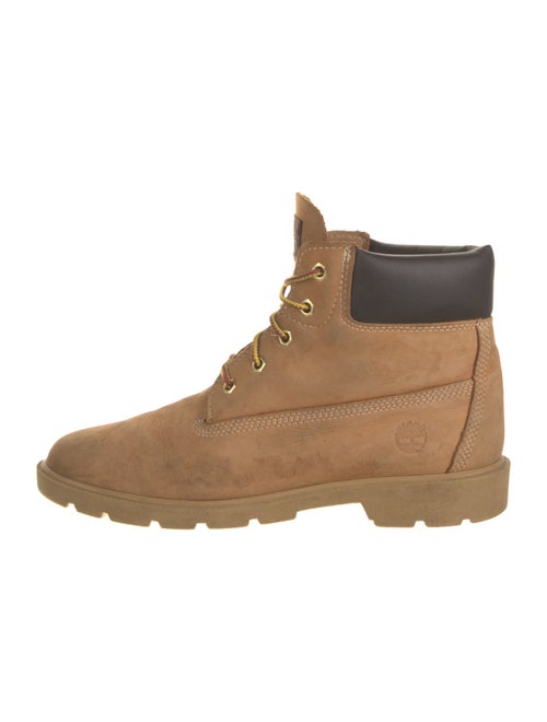 Timberland Leather Colorblock Pattern Lace-Up Boots