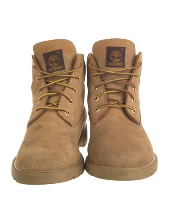 Timberland Leather Colorblock Pattern Lace-Up Boots