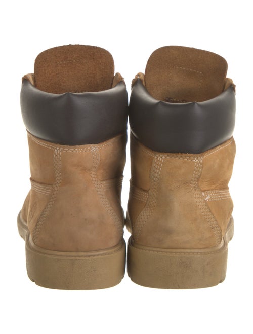 Timberland Leather Colorblock Pattern Lace-Up Boots