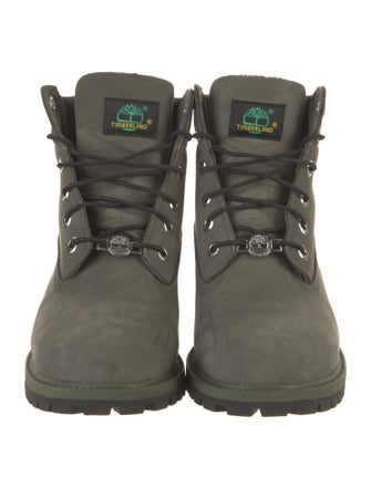 Timberland Nubuck Colorblock Pattern Combat Boots