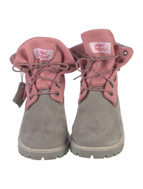 Timberland Leather Colorblock Pattern Hiking Boots