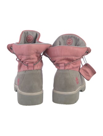 Timberland Leather Colorblock Pattern Hiking Boots