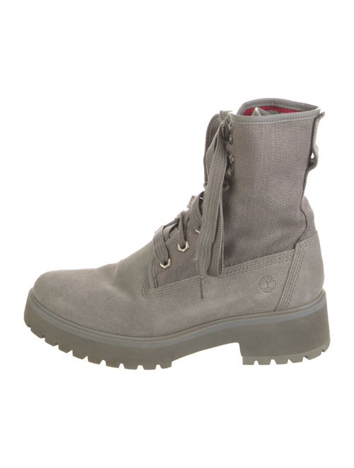 Timberland Suede Leather Trim Embellishment Combat Boots