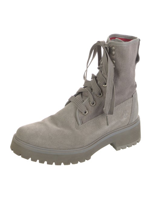 Timberland Suede Leather Trim Embellishment Combat Boots
