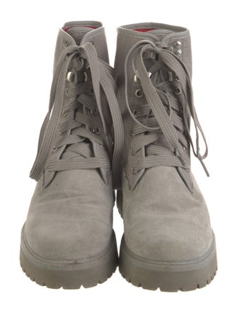 Timberland Suede Leather Trim Embellishment Combat Boots