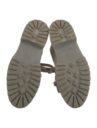 Timberland Suede Leather Trim Embellishment Combat Boots