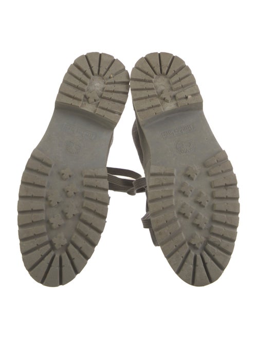 Timberland Suede Leather Trim Embellishment Combat Boots