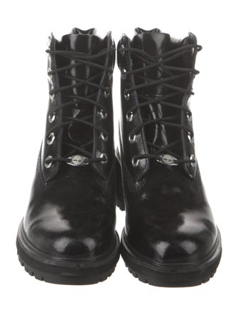 Timberland Patent Leather Combat Boots