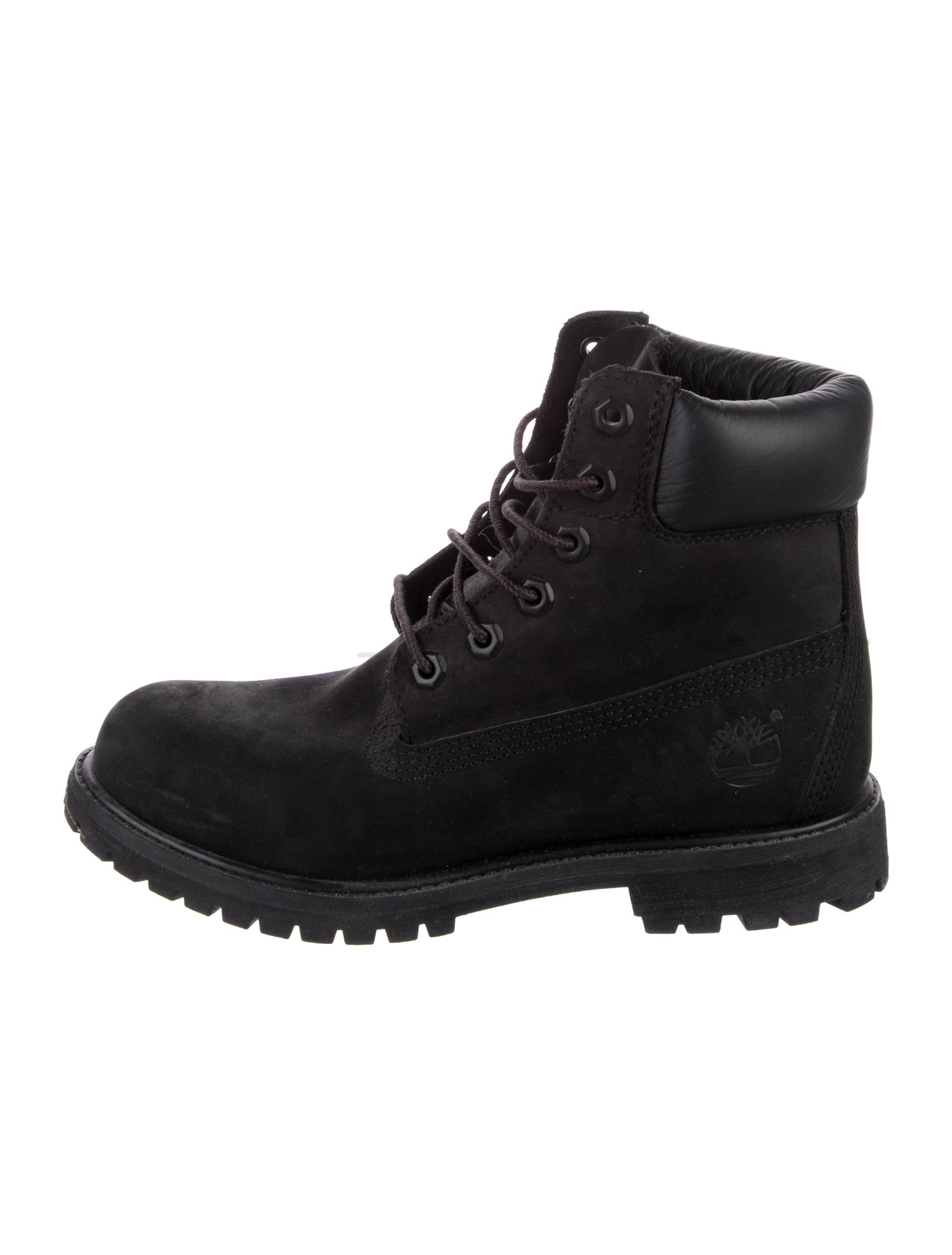 Timberland Suede Leather Trim Embellishment Combat Boots