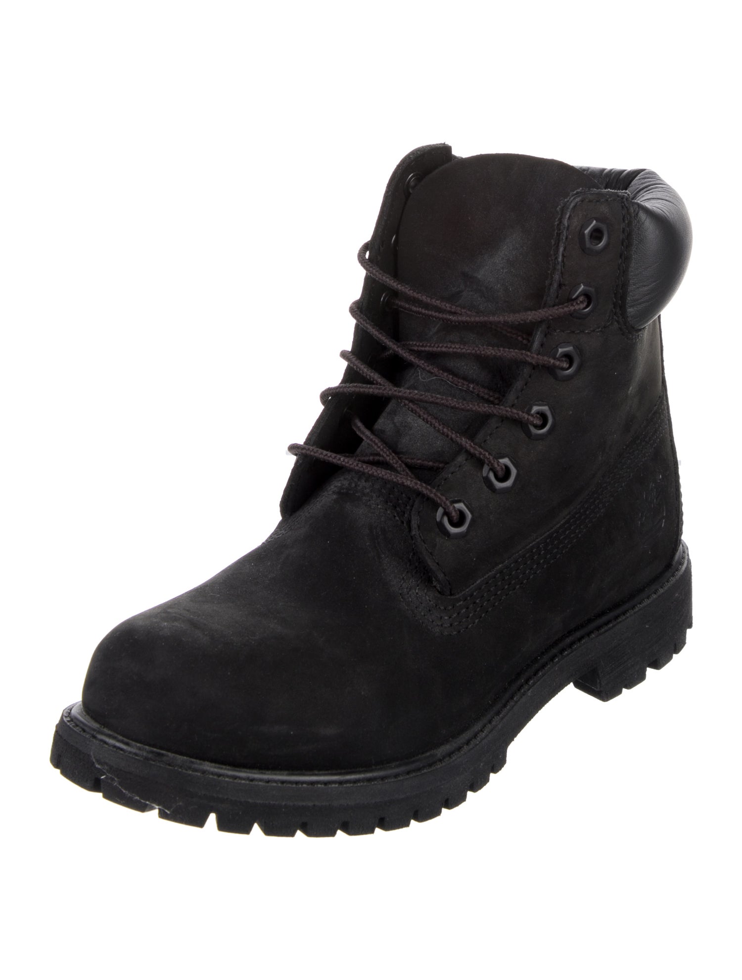 Timberland Suede Leather Trim Embellishment Combat Boots
