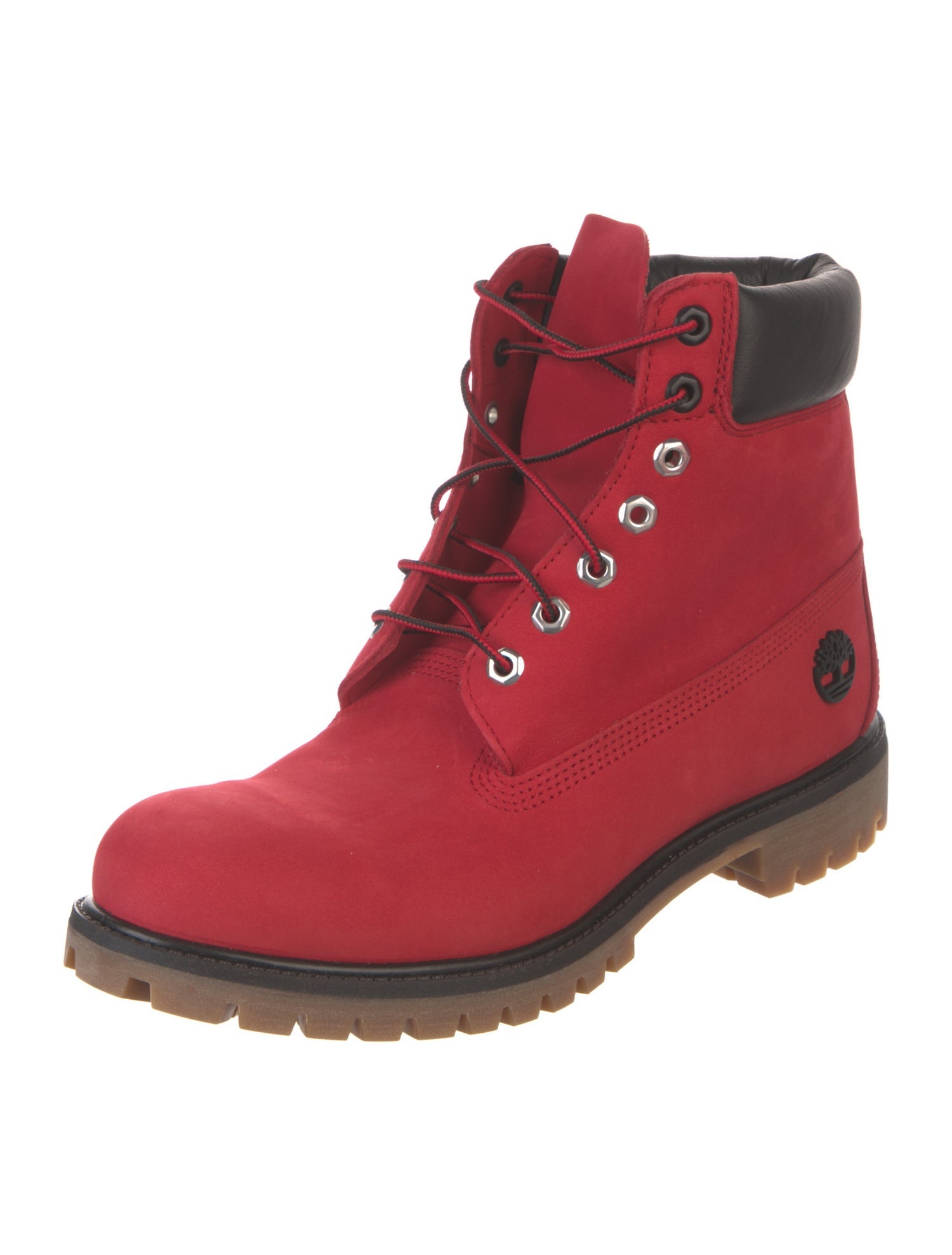 Timberland Suede Colorblock Pattern Lace-Up Boots