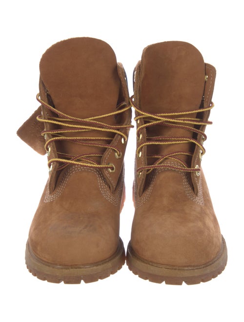 Timberland Suede Colorblock Pattern Combat Boots