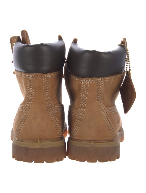 Timberland Suede Colorblock Pattern Combat Boots