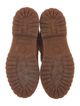 Timberland Suede Colorblock Pattern Combat Boots