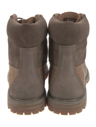 Timberland Nubuck Colorblock Pattern Combat Boots