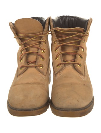 Timberland Nubuck Colorblock Pattern Combat Boots