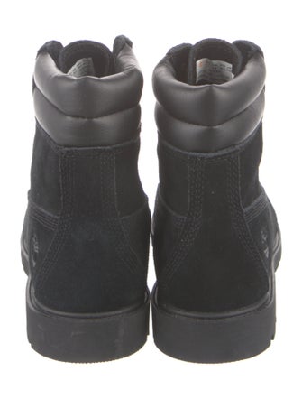 Timberland Suede Leather Trim Embellishment Combat Boots