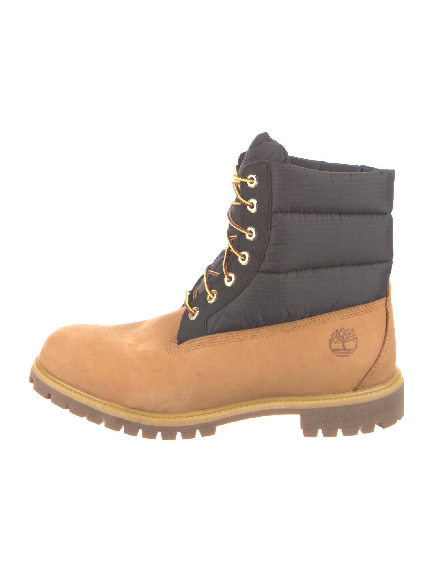 Timberland Nubuck Colorblock Pattern Lace-Up Boots