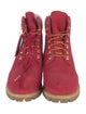Timberland Suede Colorblock Pattern Lace-Up Boots