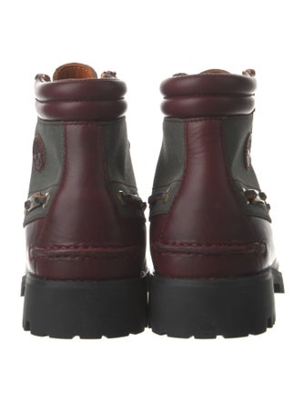 Timberland Suede Colorblock Pattern Combat Boots