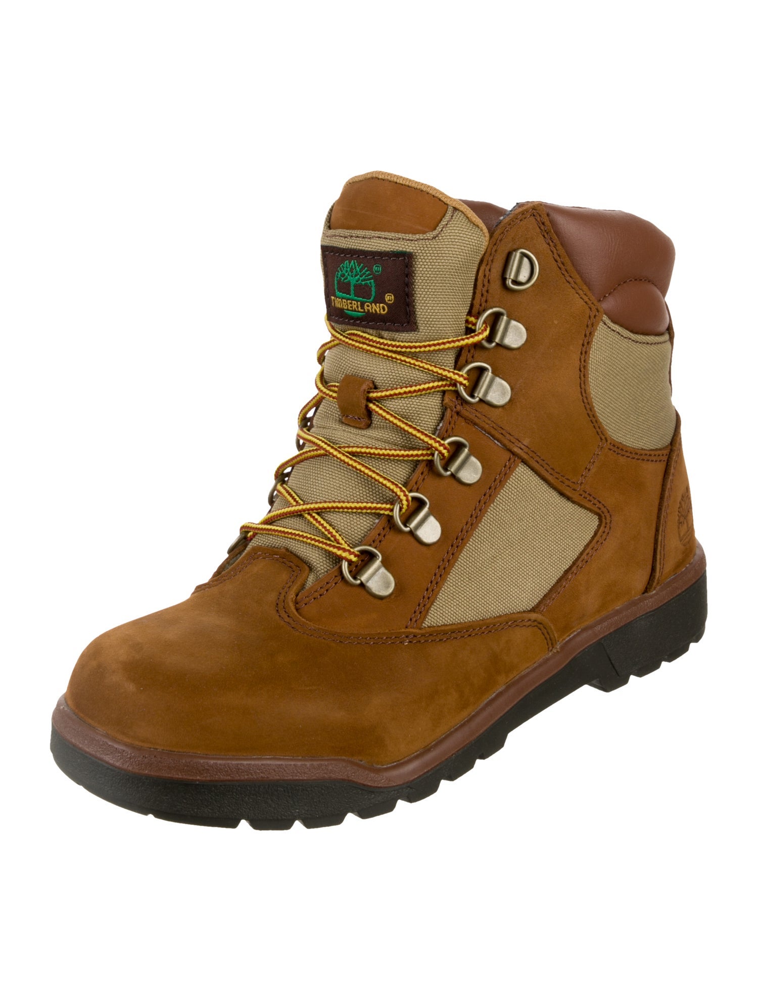 Timberland Nubuck Colorblock Pattern Lace-Up Boots