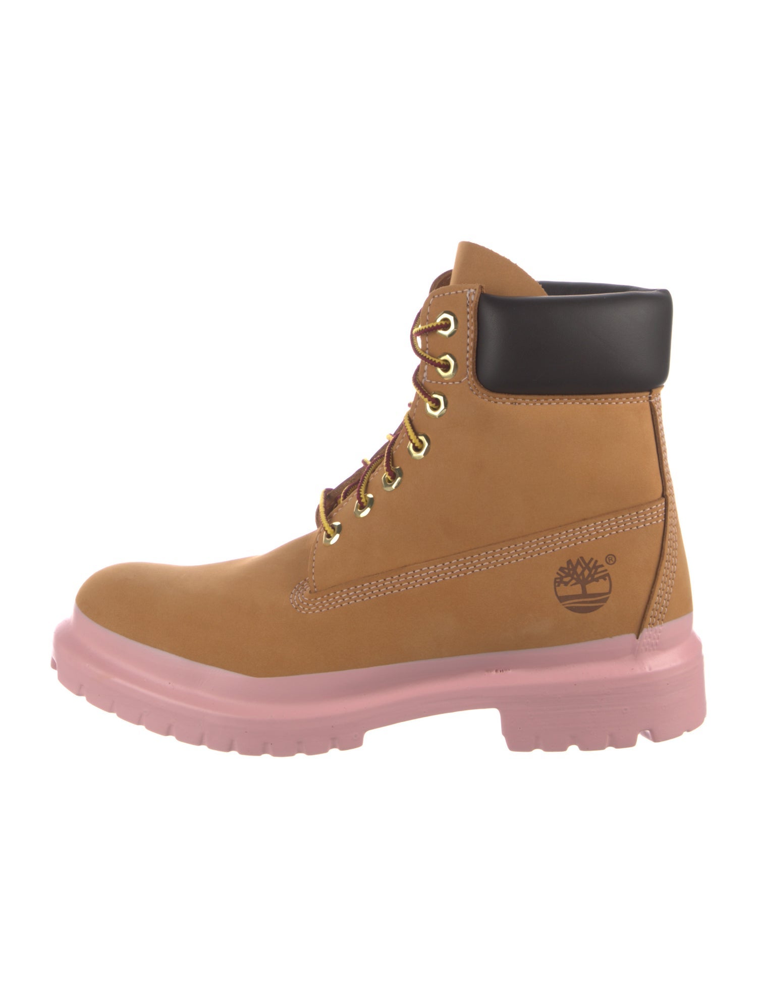 Timberland Nubuck Whipstitch Trim Lace-Up Boots