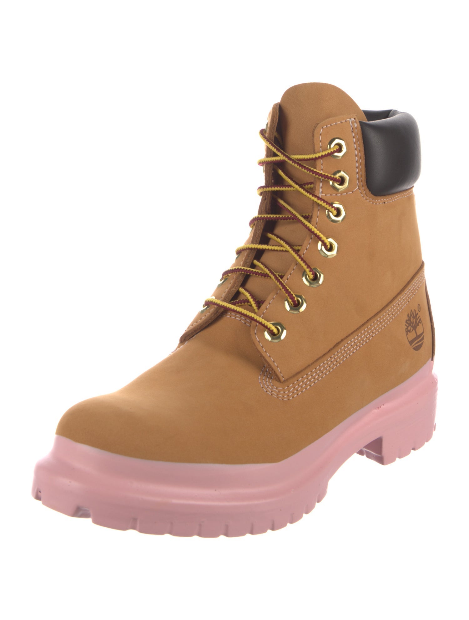 Timberland Nubuck Whipstitch Trim Lace-Up Boots