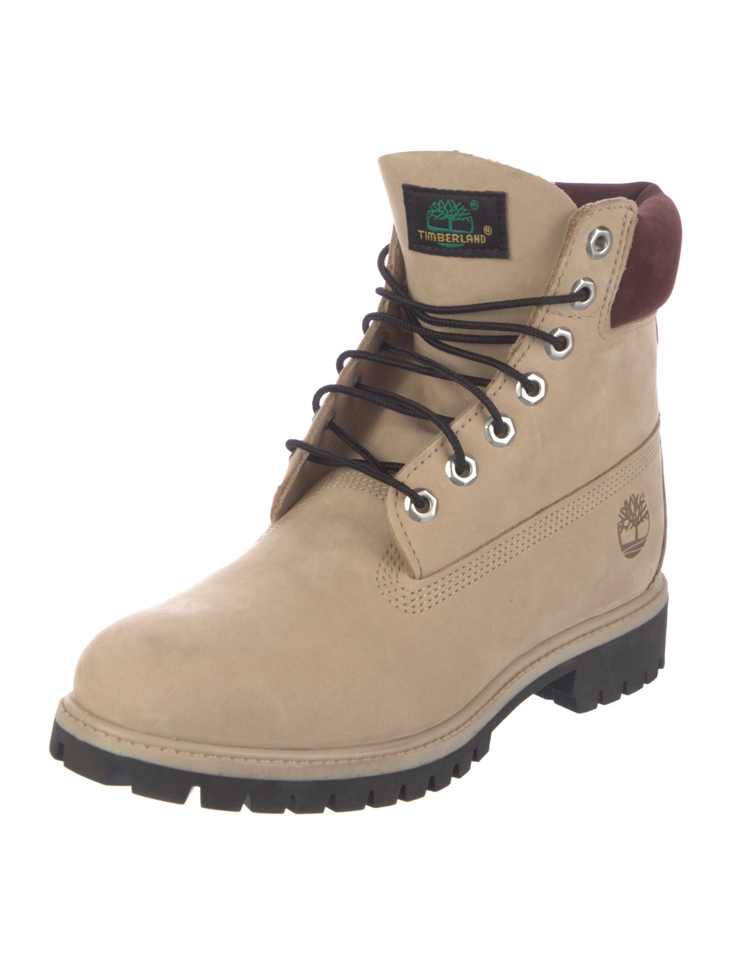 Timberland Nubuck Whipstitch Trim Lace-Up Boots
