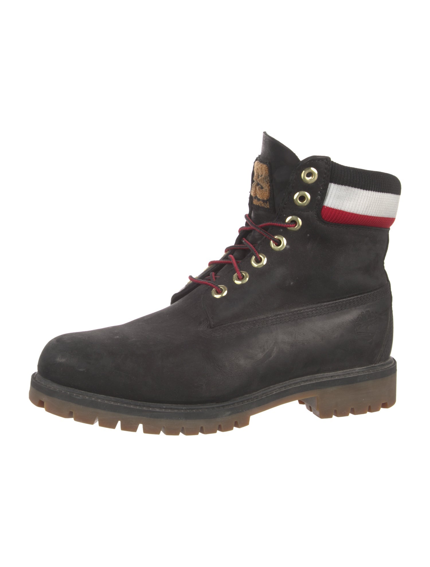 Timberland Nubuck Colorblock Pattern Lace-Up Boots