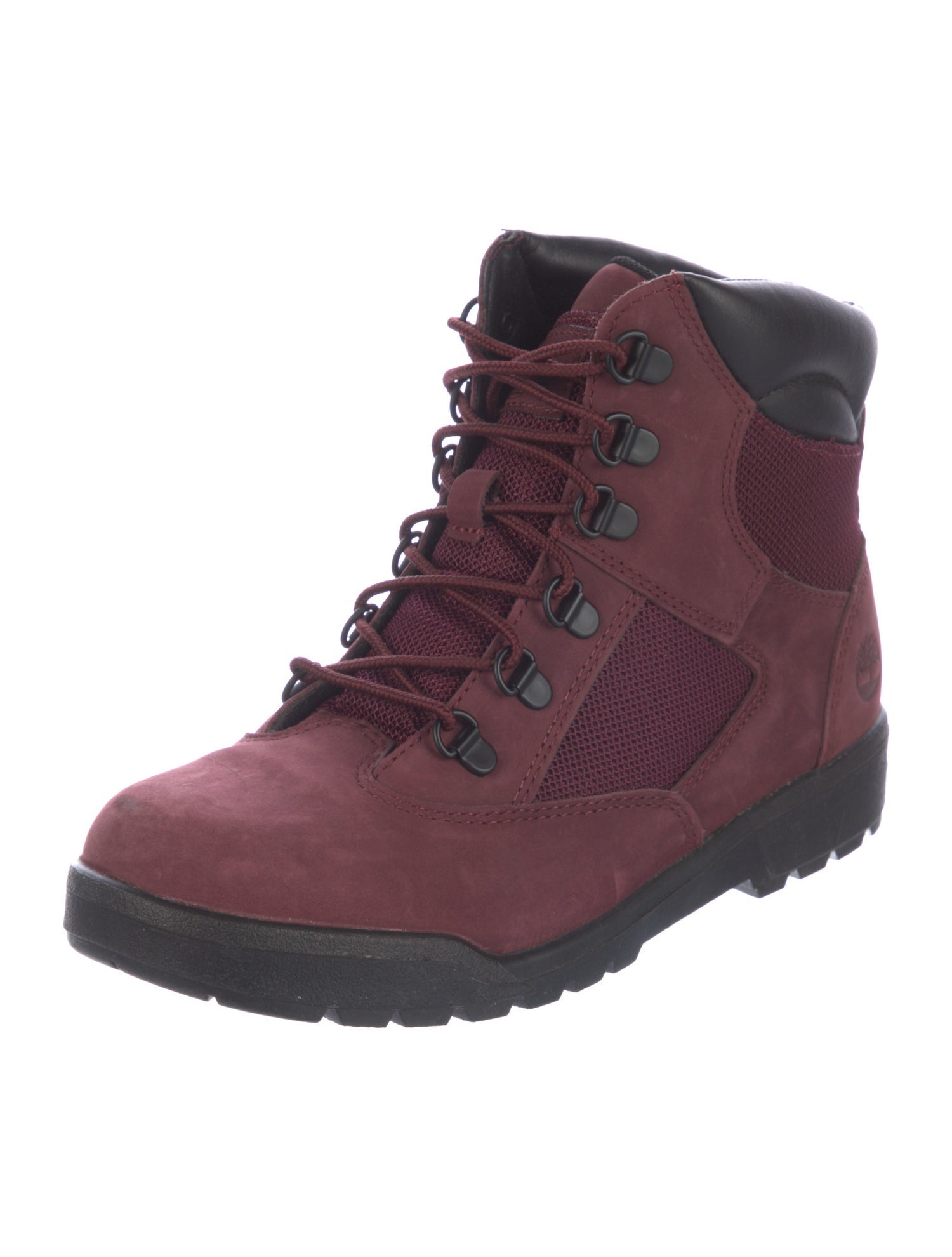 Timberland Nubuck Colorblock Pattern Combat Boots