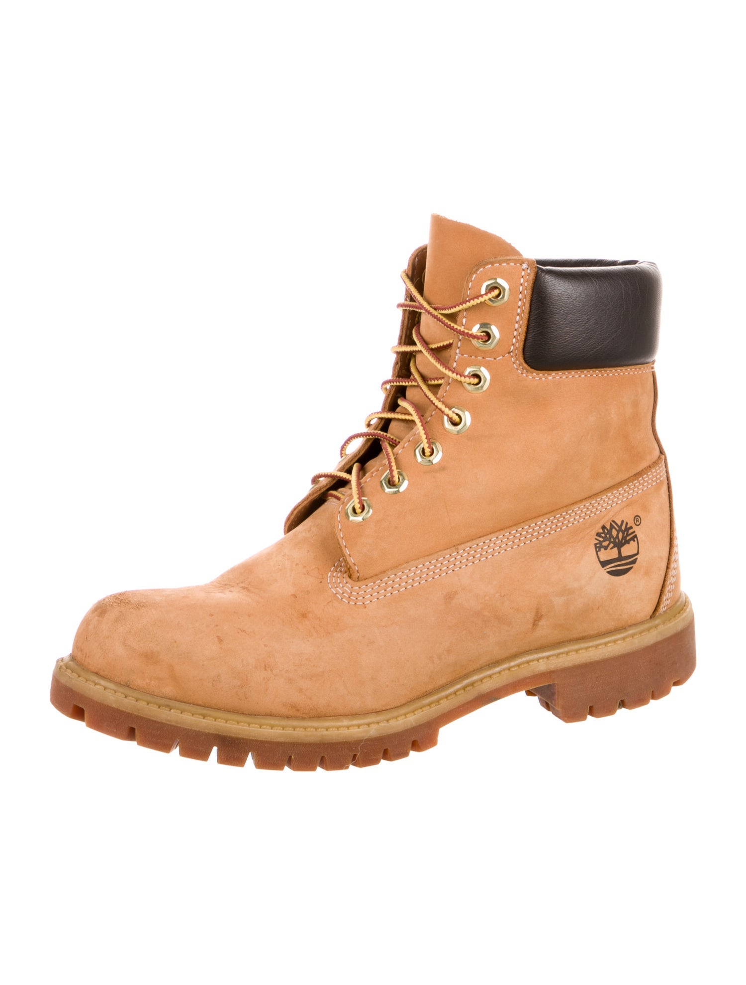 Timberland Nubuck Colorblock Pattern Lace-Up Boots