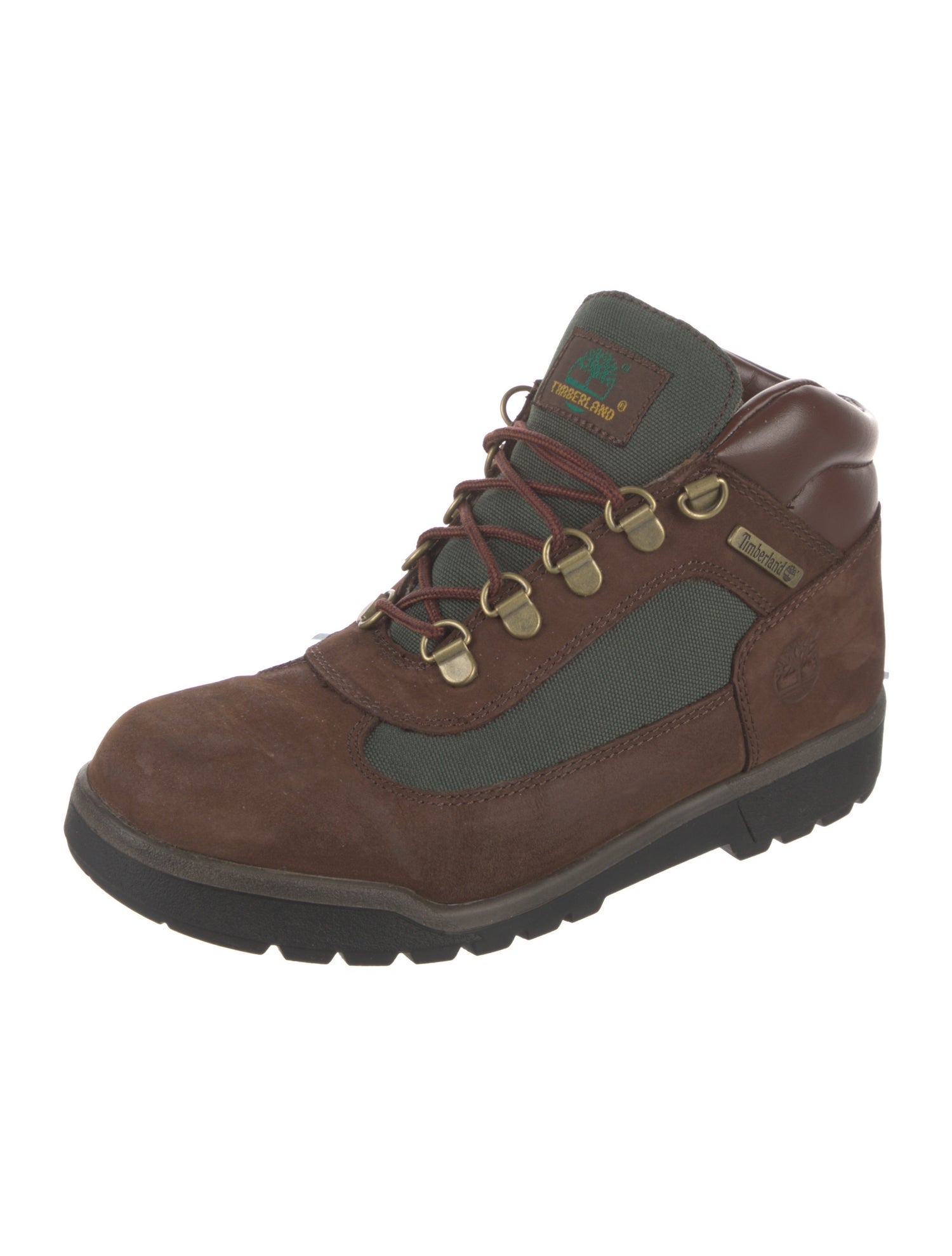 Timberland Nubuck Colorblock Pattern Hiking Boots