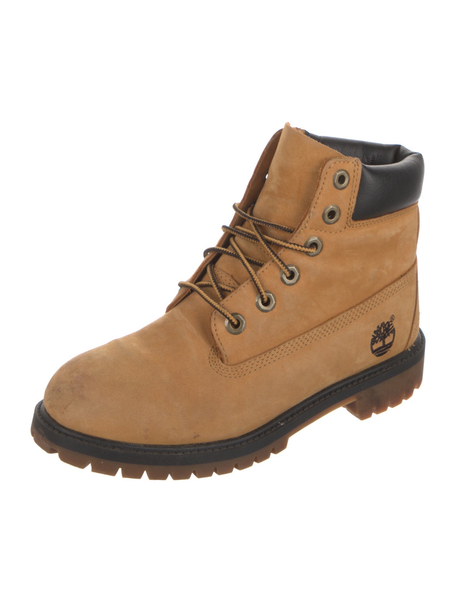 Timberland Leather Colorblock Pattern Combat Boots