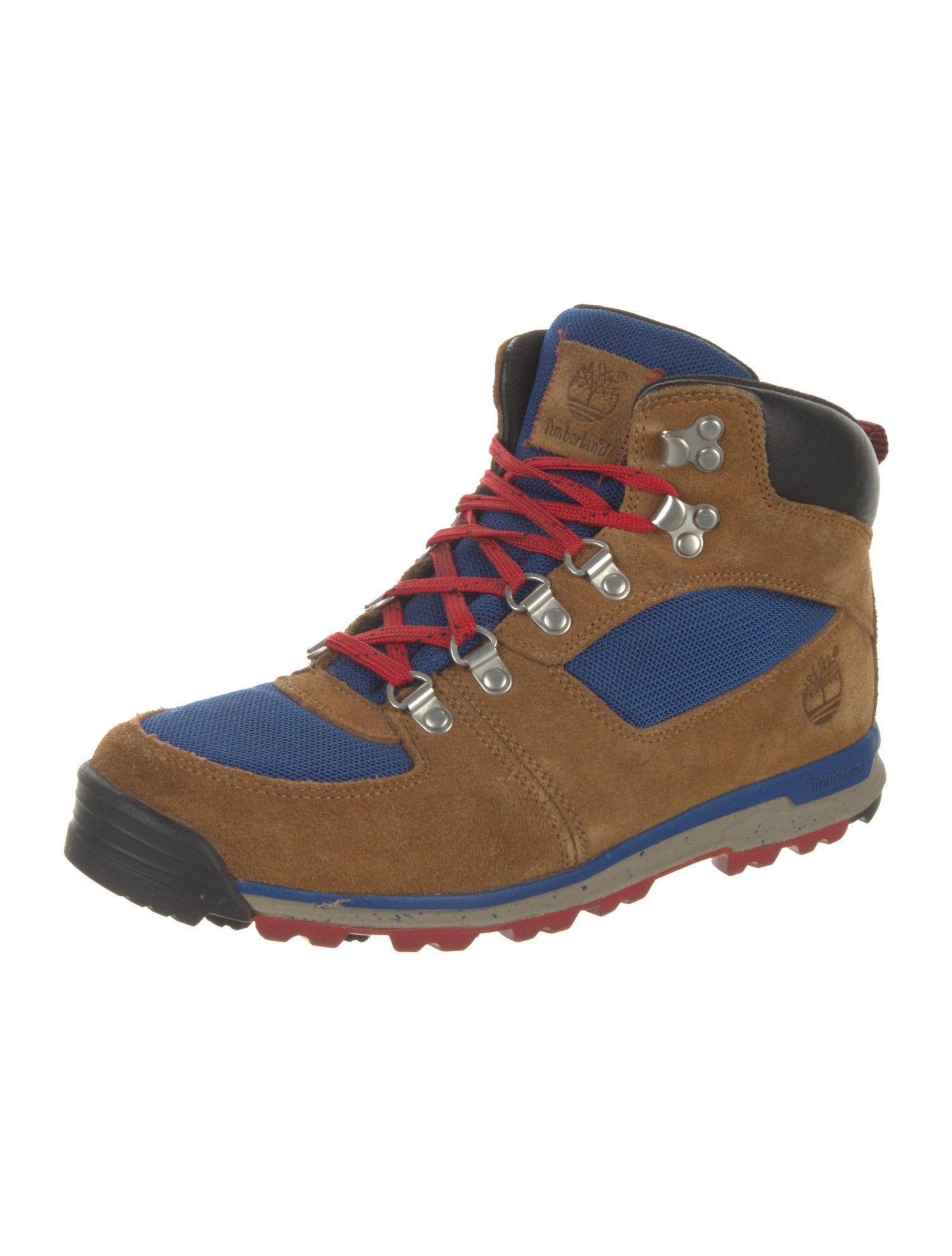 Timberland Suede Colorblock Pattern Hiking Boots