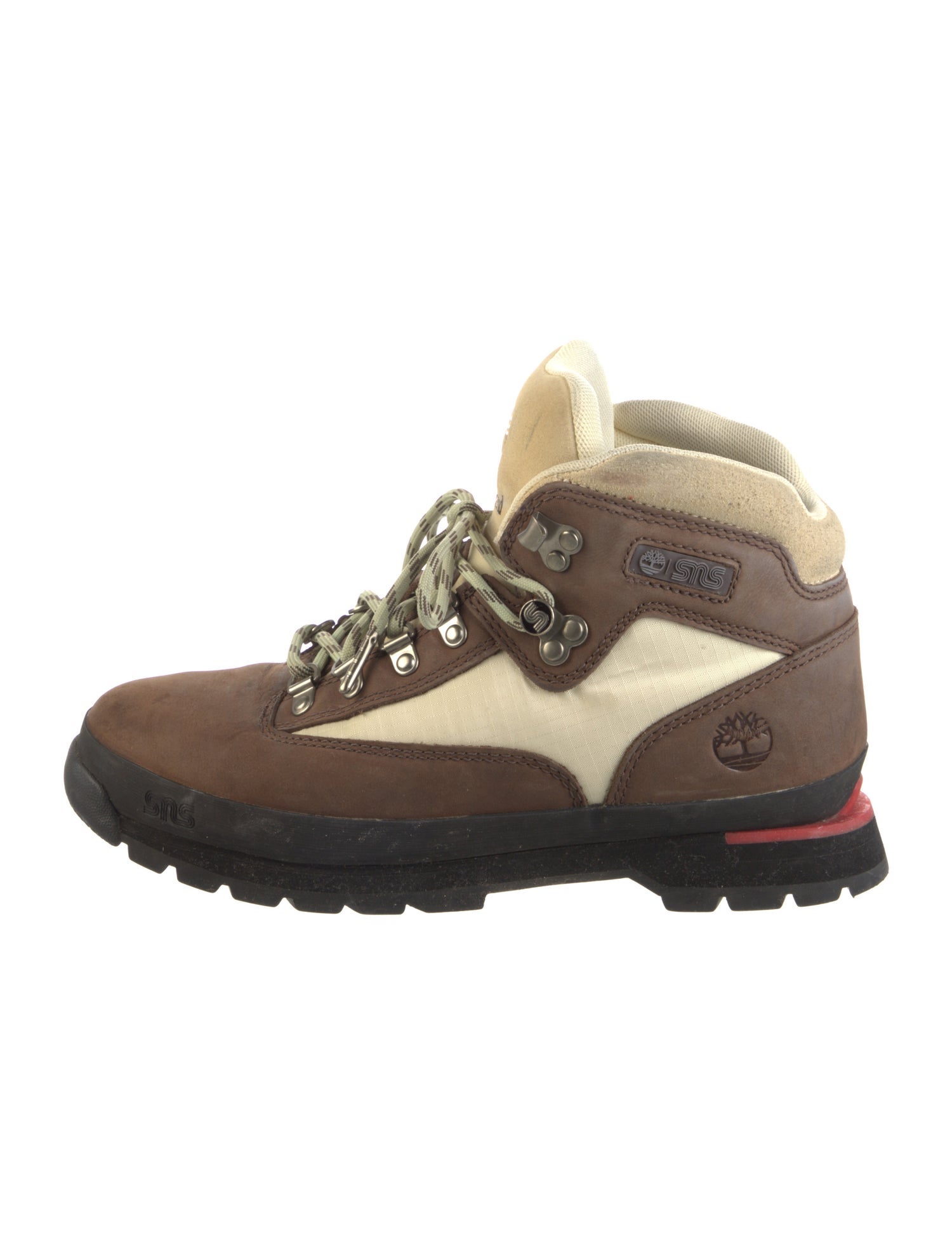 Timberland Suede Embroidered Accent Lace-Up Boots