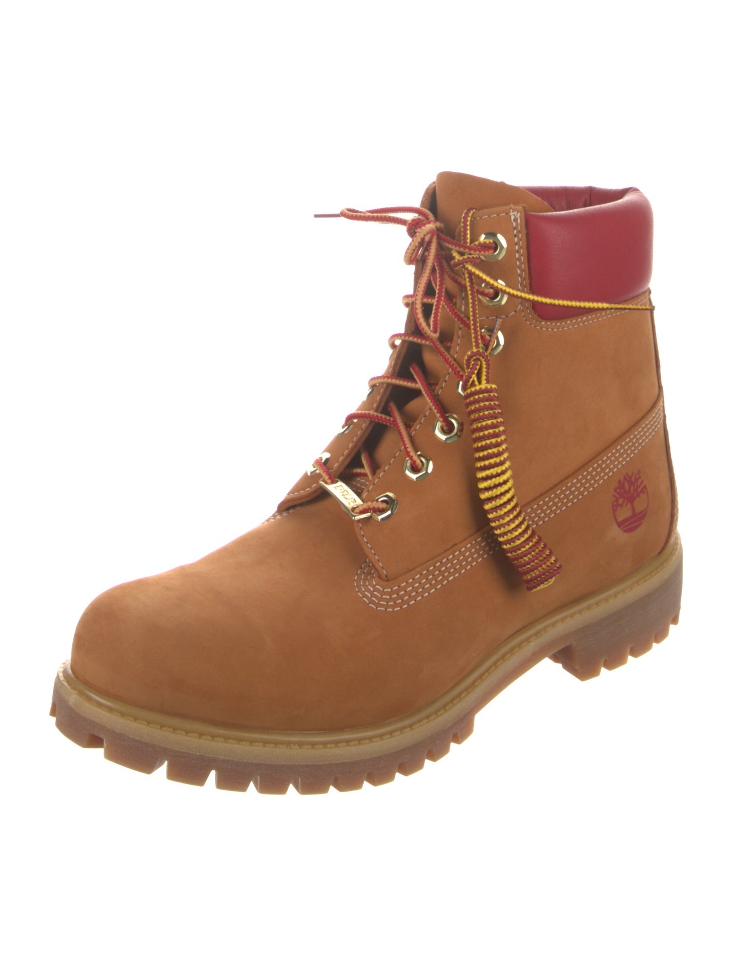Timberland Nubuck Colorblock Pattern Combat Boots