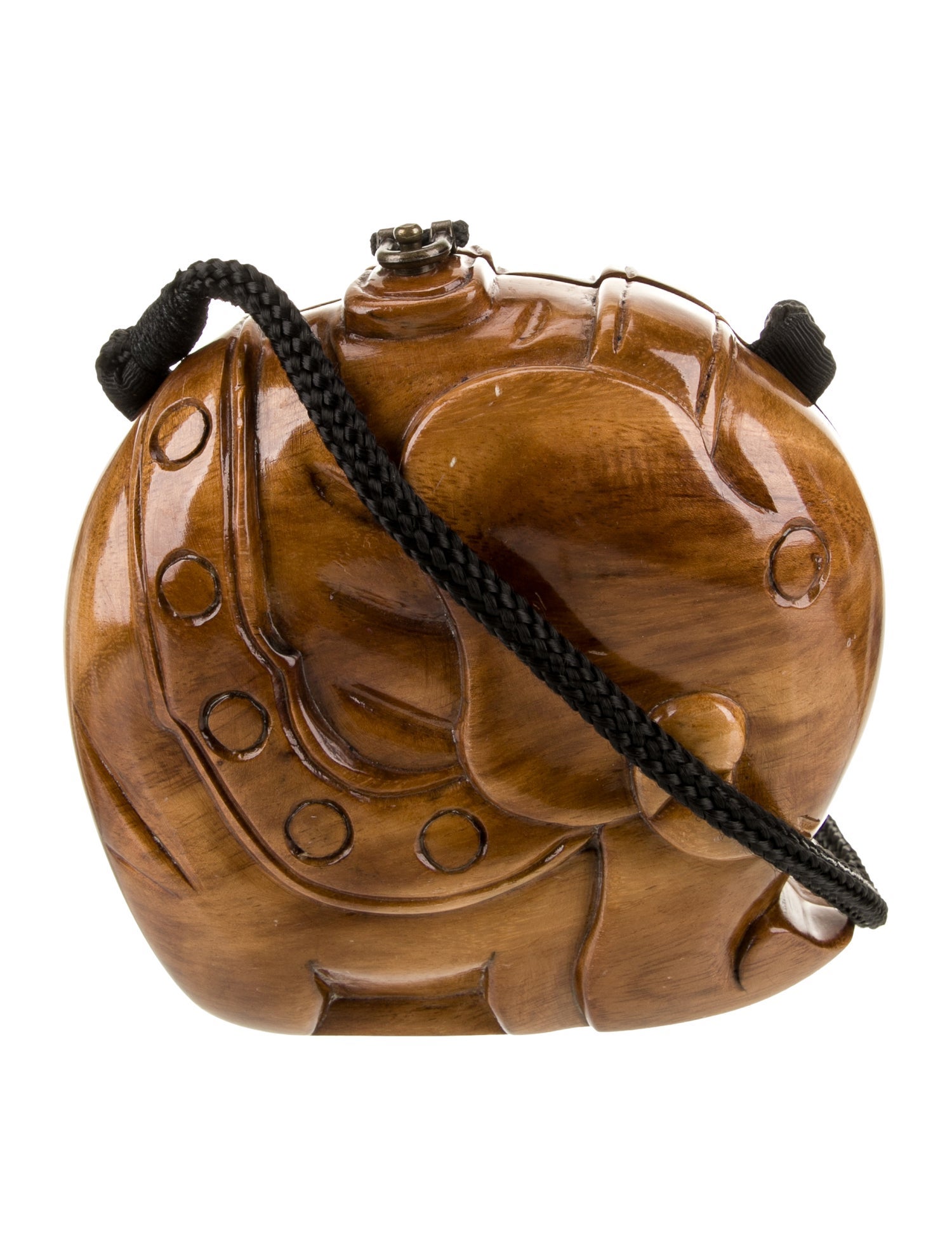 TIMMY WOODS 木製 黒羊のバッグ Timmy woods wooden purse - Gem