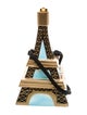 Timmy Woods Carved Acacia Wood Eiffel Tower Evening Bag