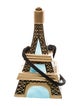 Timmy Woods Carved Acacia Wood Eiffel Tower Evening Bag
