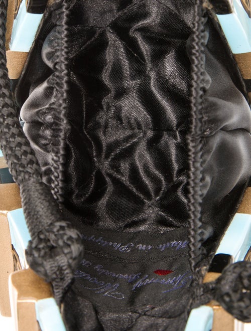 Timmy Woods Carved Acacia Wood Eiffel Tower Evening Bag