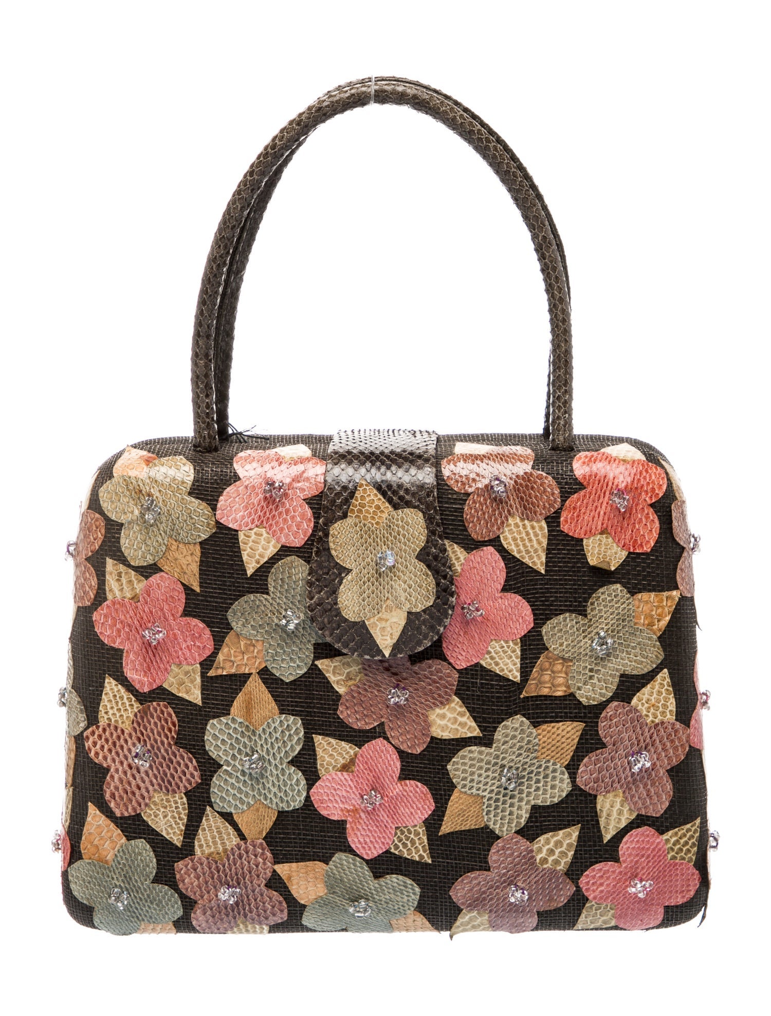 Timmy Woods Straw Top Handle Bag