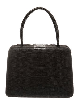 Timmy Woods Straw Top Handle Bag