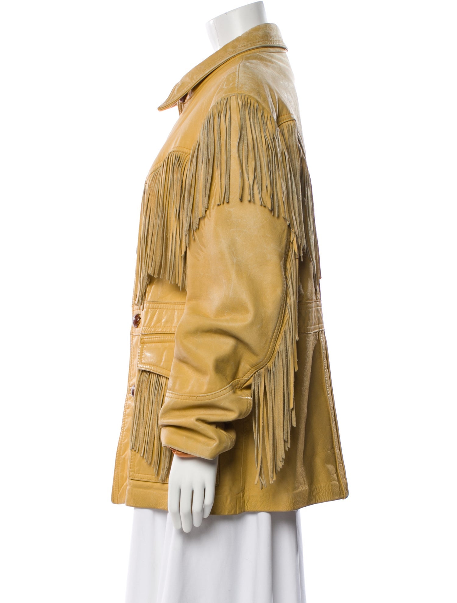 The Leather Ranch Leather Printed Utility Jacket