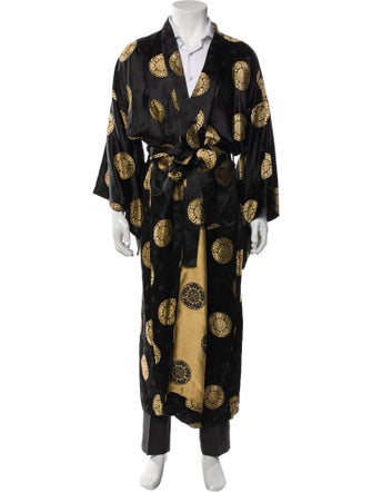 The J. Peterman Co. Printed Embroidered Accent Robe