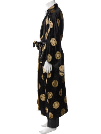 The J. Peterman Co. Printed Embroidered Accent Robe