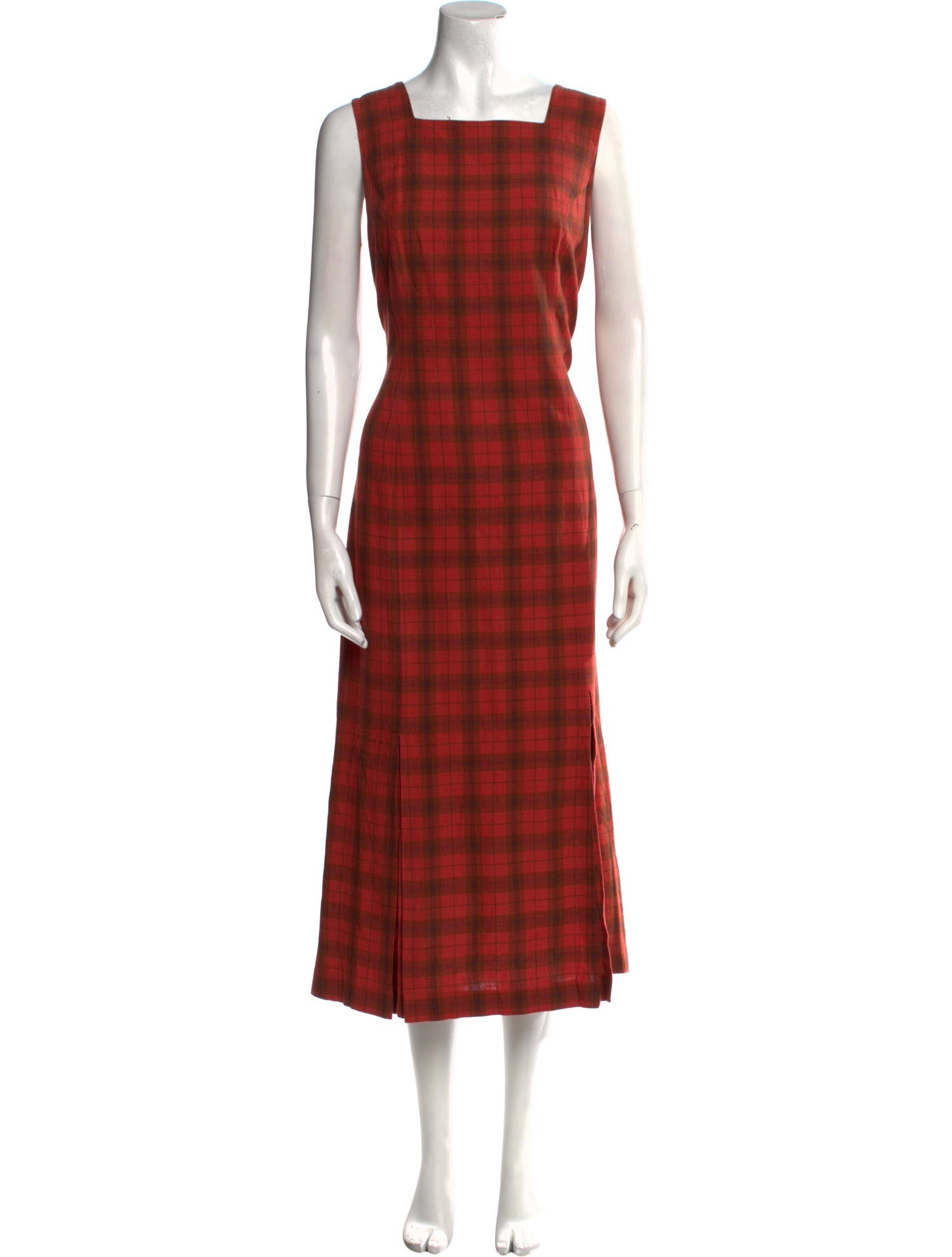 The J. Peterman Co. Plaid Print Long Dress