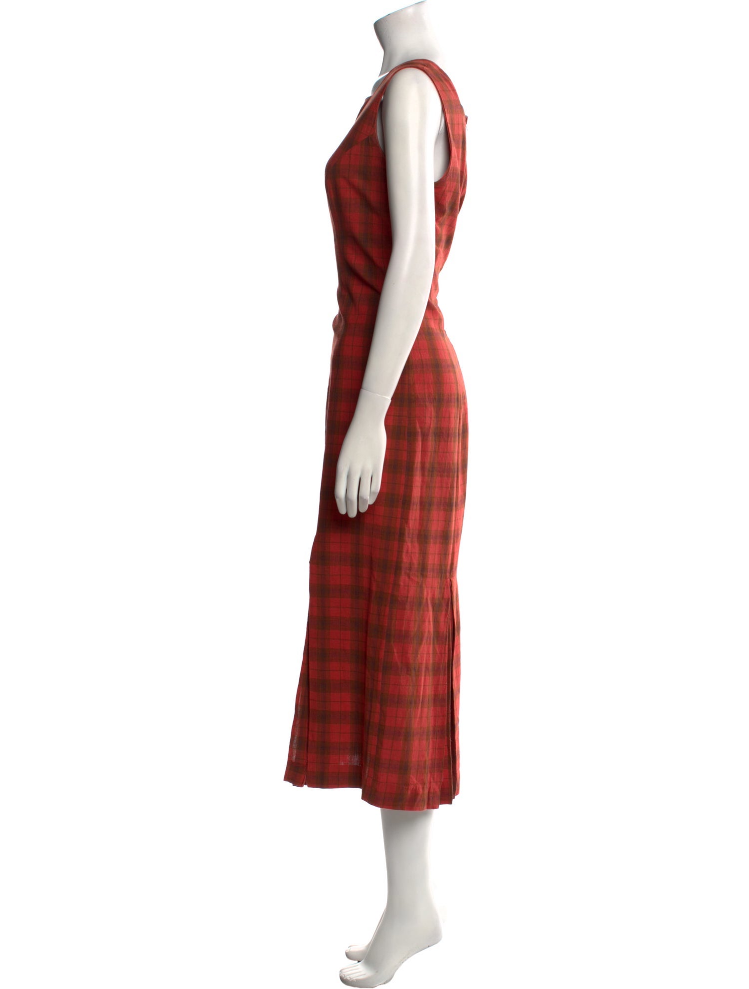 The J. Peterman Co. Plaid Print Long Dress