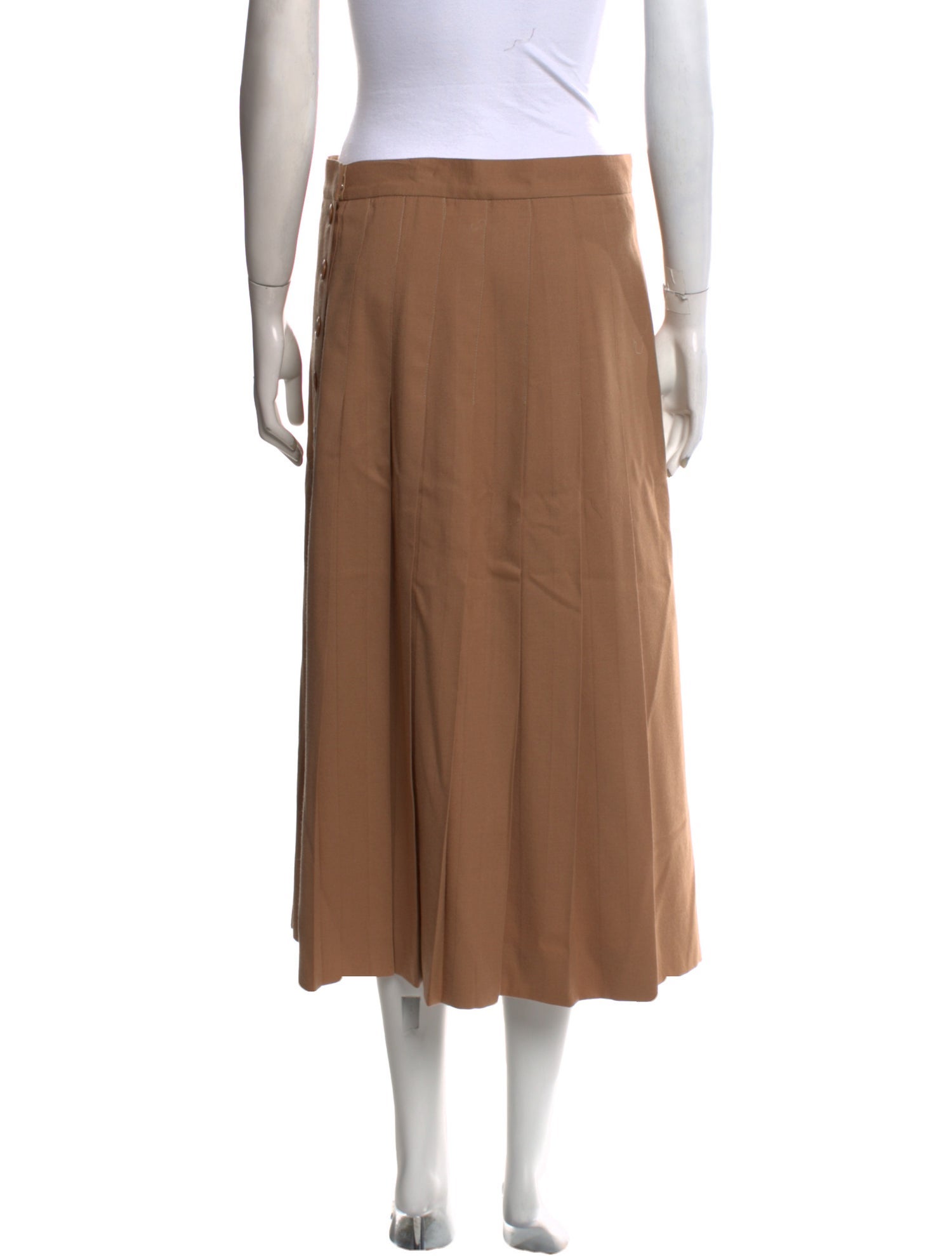 The J. Peterman Co. Wool Midi Length Skirt