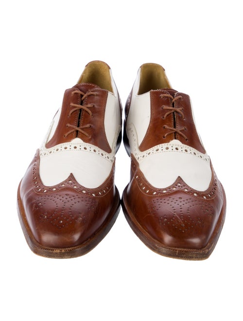 The J. Peterman Co. Leather Colorblock Pattern Spectators