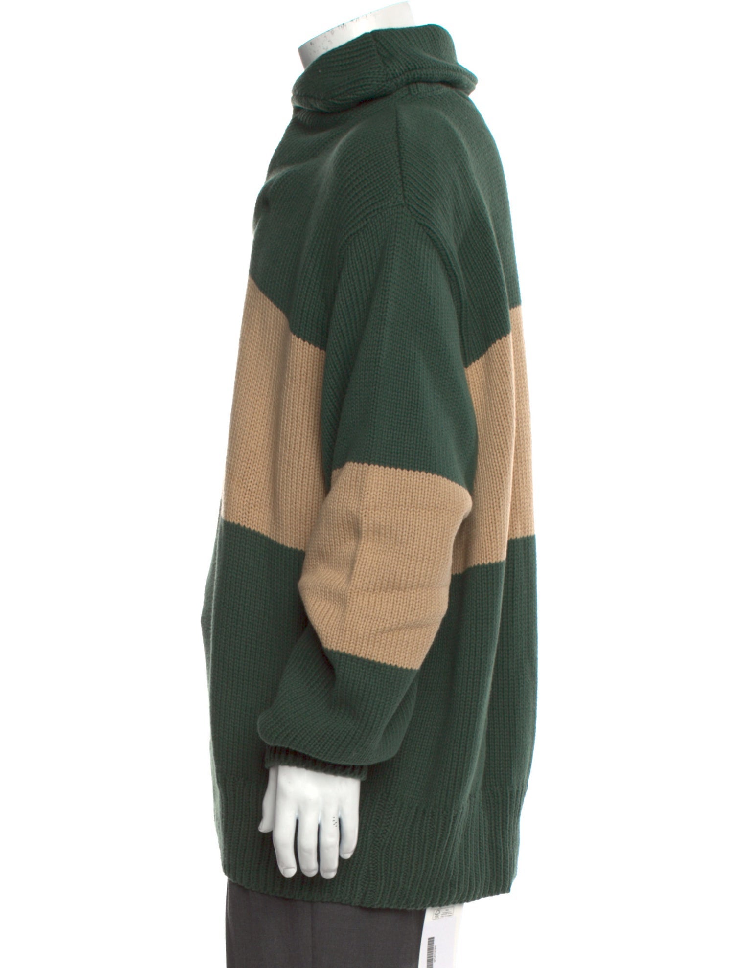 The J. Peterman Co. Colorblock Pattern Mock Neck Polo Sweater